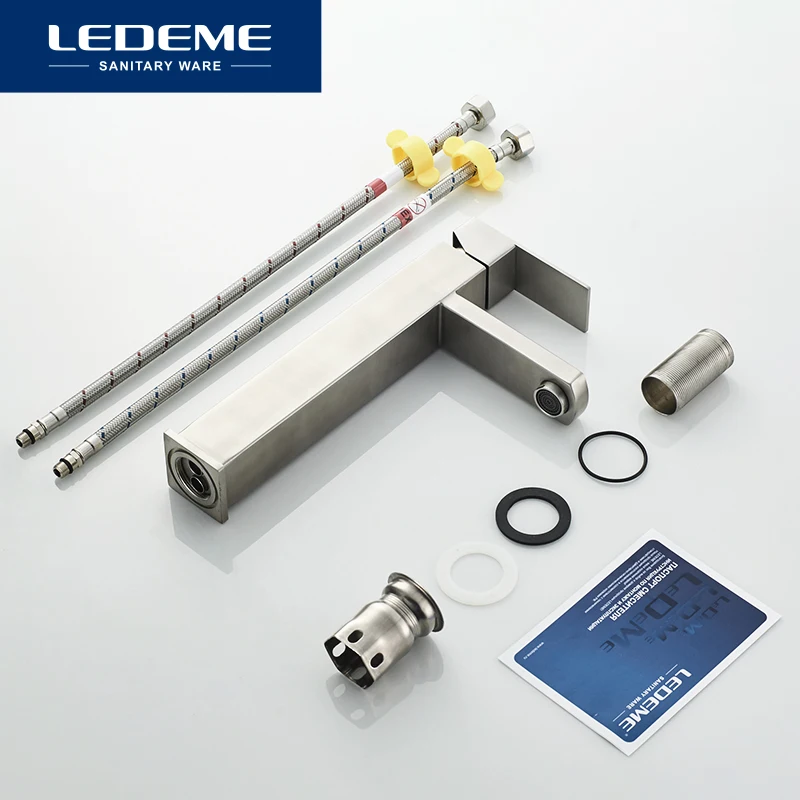 Смеситель для раковины LEDEME L71133 из нержавеющей стали с высокой ножкой ванной