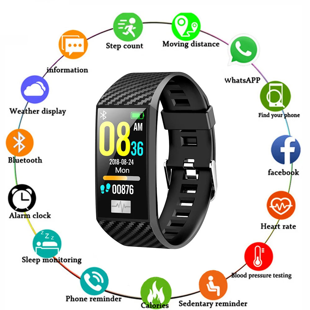 Смарт часы фитнес браслет MiBand Band 3 большой сенсорный экран OLED сообщение время