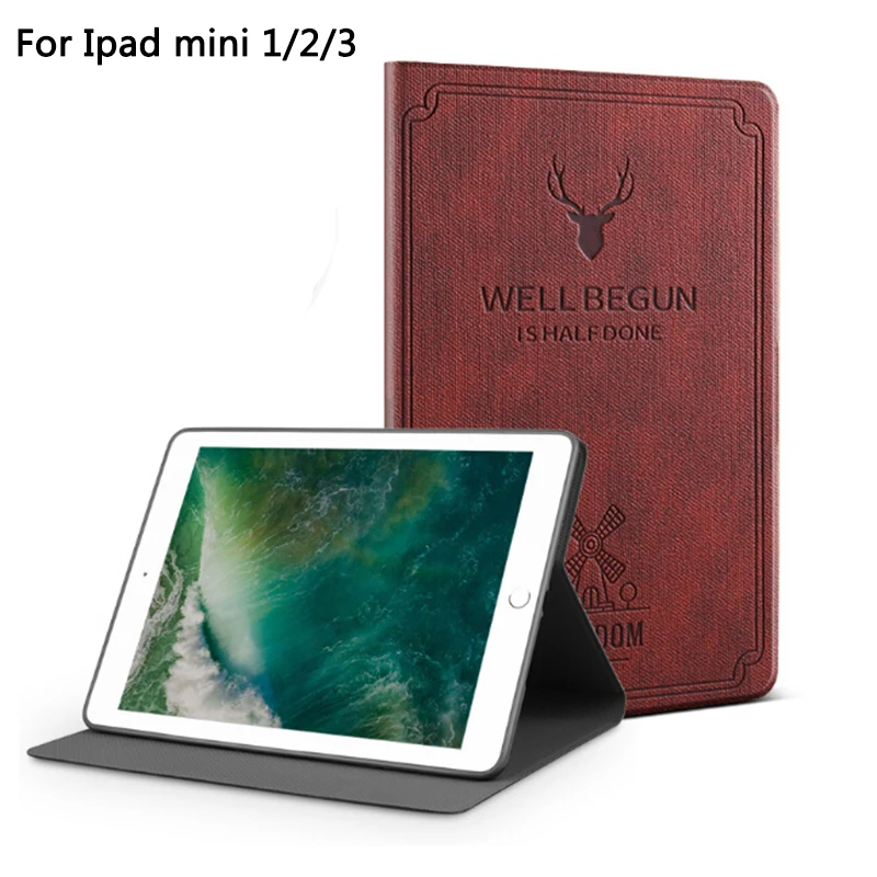 Умный защитный чехол подставка из искусственной кожи для планшета Apple iPad mini 1 2 3