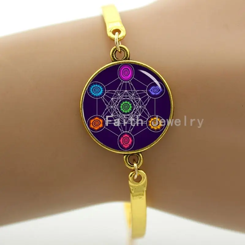 TAFREE Metatron кубический Браслет Чакра Космическая Энергия таинственный центр