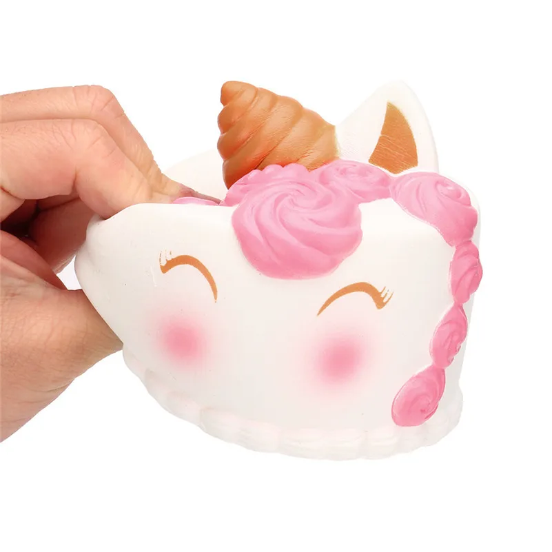 1 шт. Kawaii Jumbo мультяшный единорог пирог Сжимаемый медленно восстанавливающий крем
