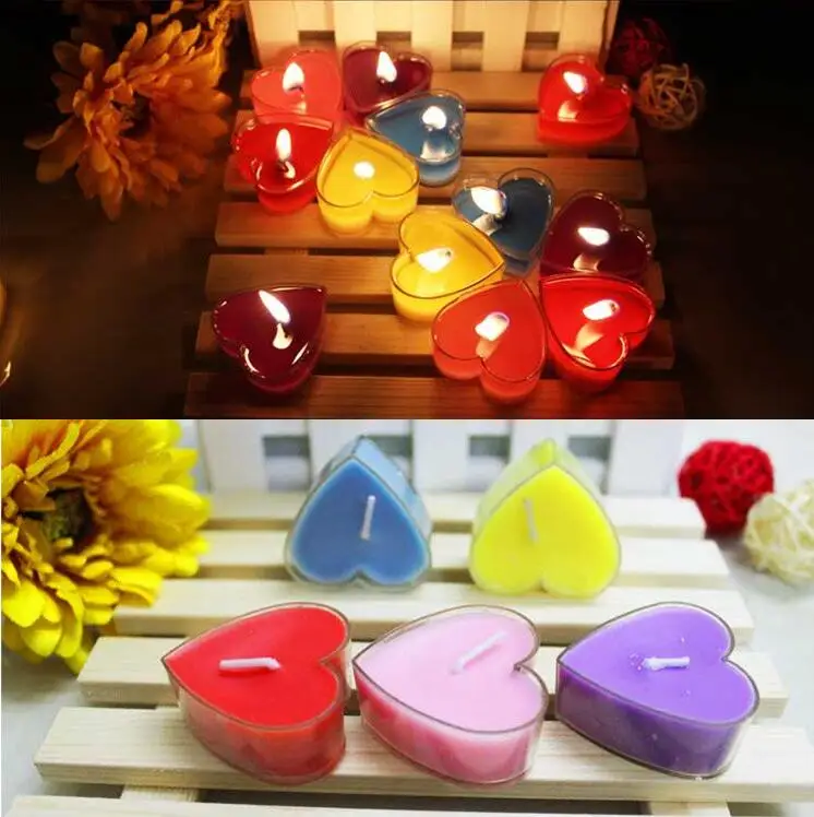 10 шт. декоративные свечи в форме сердца|jelly candle|decorative candlescandle tealight |