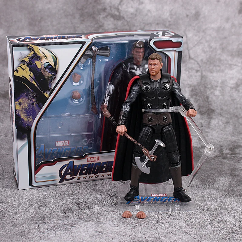 17cm Avengers Endgame Thor Captain America Captain Marvel War Machine Action figure toys doll Christmas gift with box