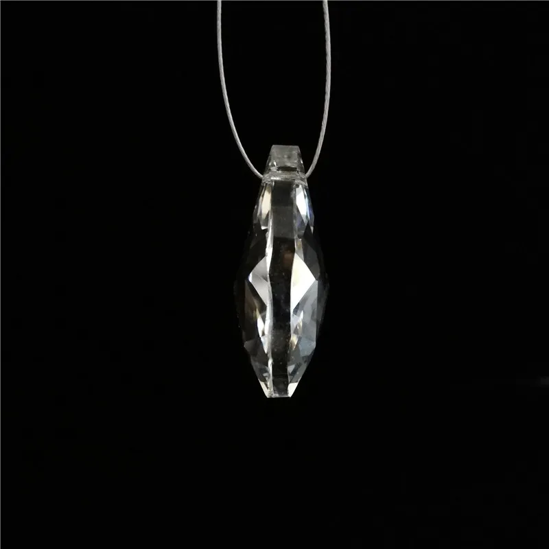 

5pcs/lot 76mm Glass Crystal Chandelier Trimming Pendant In One Hole Crystal French Leaf Prism Trimming