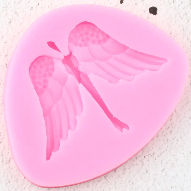 3D Angel Wings Silicone Molds DIY Baking Cupcake Topper Fondant Cake Decorating Tools Fimo Clay Candy Chocolate Gumpaste Moulds