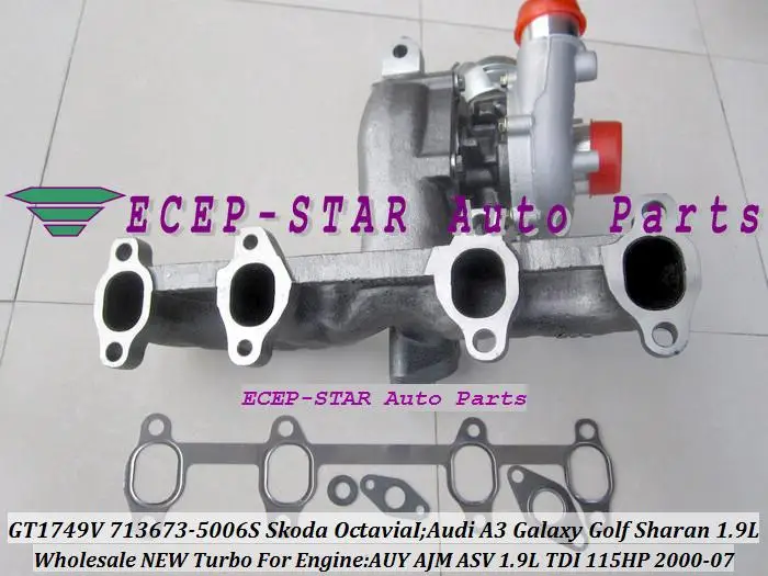 GT1749V 713673-5006S 038253019D 713673 038253019N для Audi A3 Galaxy Golf Sharan Skoda Octavia I 00- 1.9L TDI AUY ASV 115HP | Автомобили