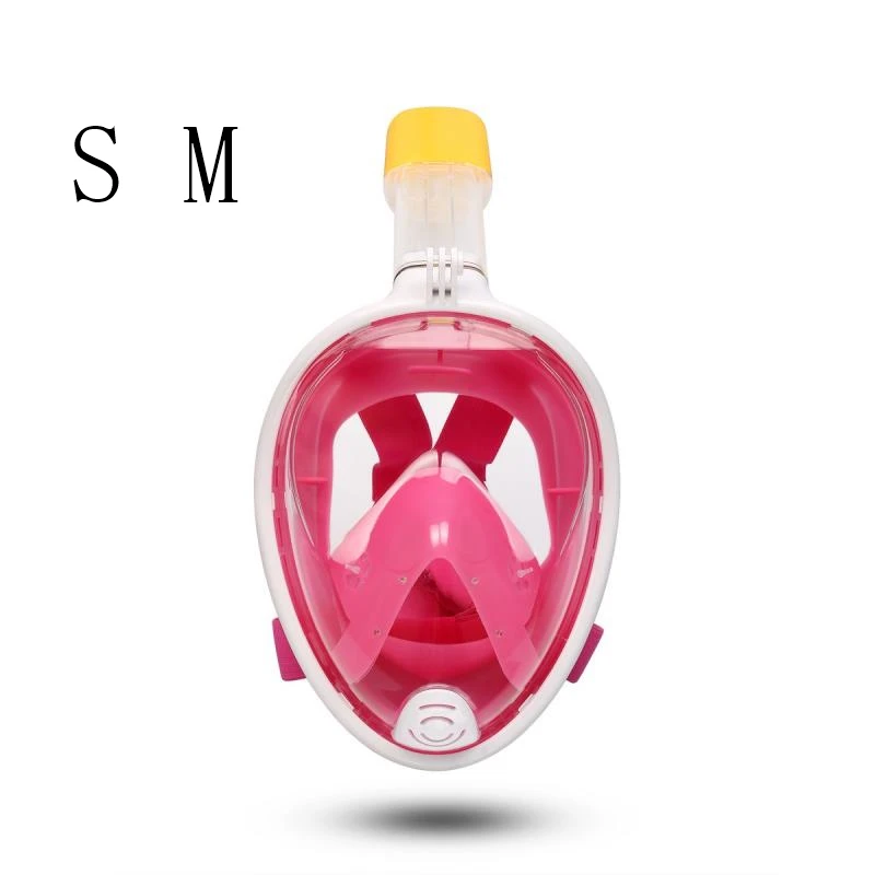 Pink S M Подводный летняя спортивная маска для подводного плавания полный уход за кожей лица маска для подводного плавания Анти-Туман Маска для подводного плавания для Плавание Подводная охота - Цвет: Pink S M