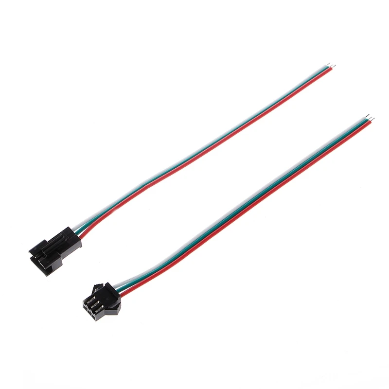 10 пар 3 Pin JST SM штекер разъем кабеля для WS2812B WS2812 WS2811 Светодиодная лента лампа L15 |
