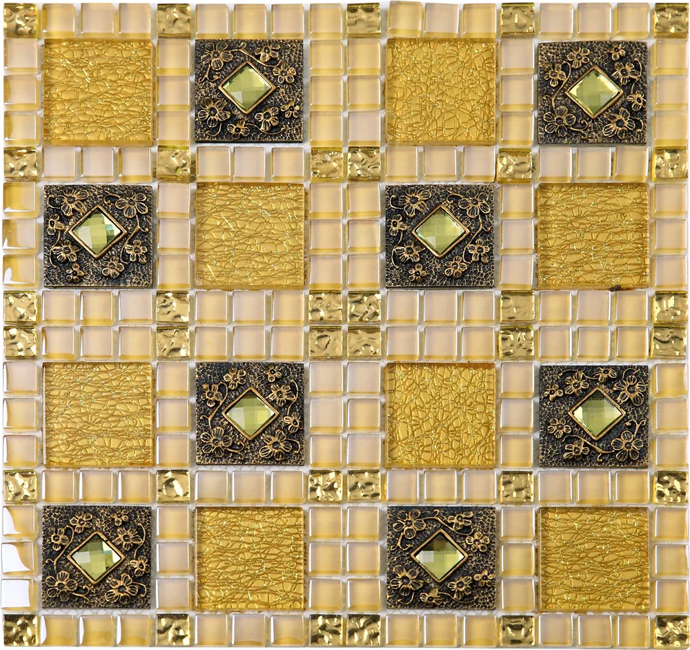 Плитка из золотистого стекла кухонная плитка backsplash LSRNG03|Обои| |
