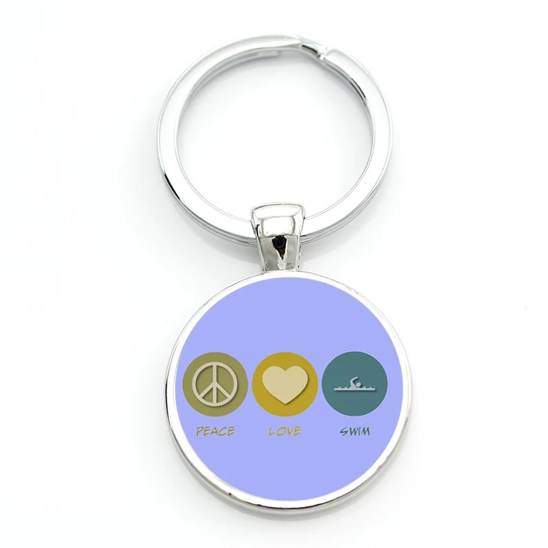 SP401 Бренд TAFREE Keep calm and Love, брелок для плавания, летний спортивный брелок с цитатами, кольцо-держатель, Клубные подарки для мужчин и женщин, SP388 - Цвет: SP401