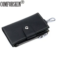 comforskin new arrivals coin purse zipper pocket 2019 guaranteed genuine leather card wallet men housekeeper hot key bags case