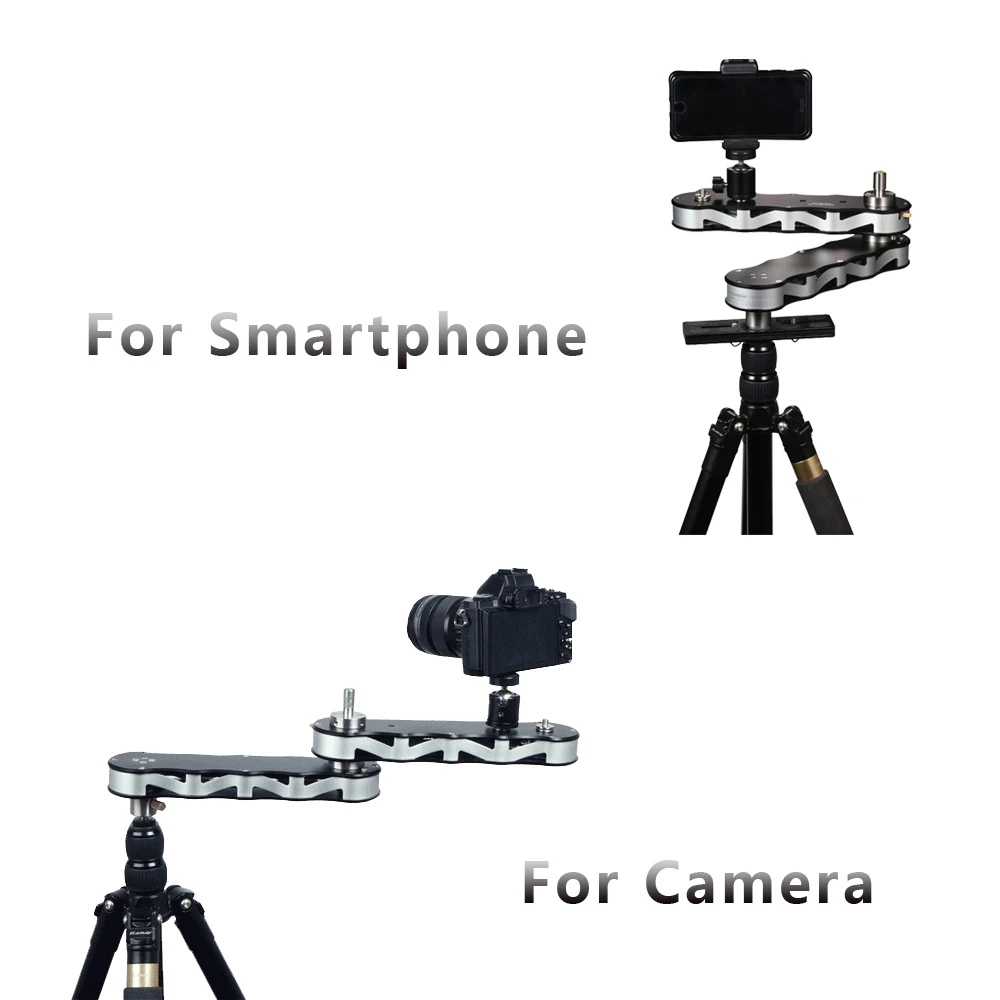 Commlite 4 times Distance Retractable MINI Aluminum Alloy Video Slider for DSLR Smartphone 3.5kg loading 706mm Sliding Distance|video slider|slider