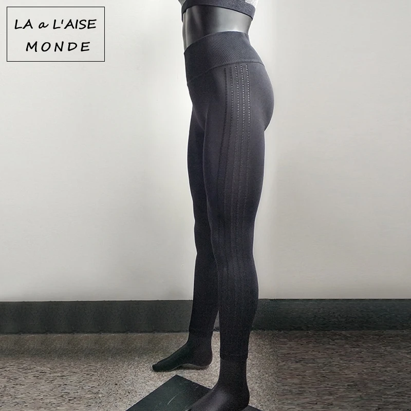 

Fitness Women Seamless Leggings High Waist Yoga Pants Jogging Femme Hollow Breathable Sport Leggings Gym Running Pants