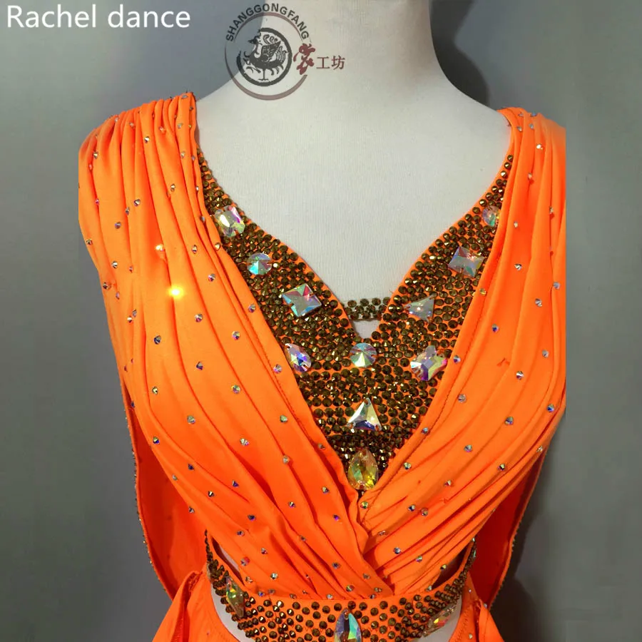 Новое поступление соревнование бахрома двойной v-образный вырез платье для