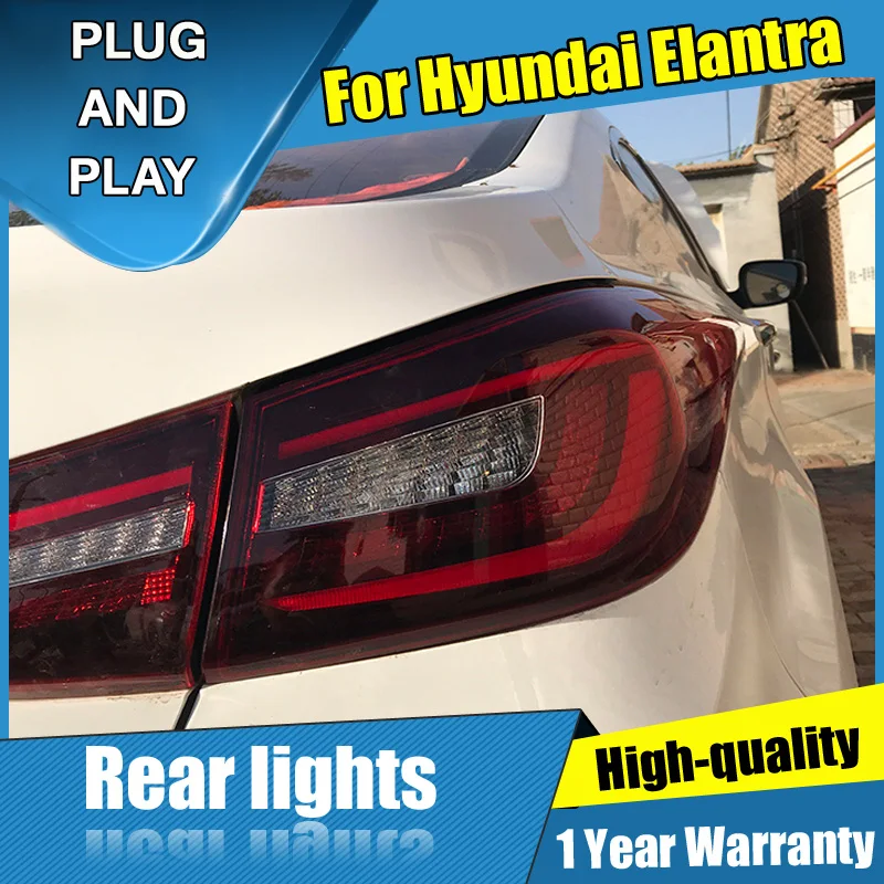 4 шт. автомобильный дизайн для Hyundai Elantra хвост светильник s 2012-2017 светодиодный
