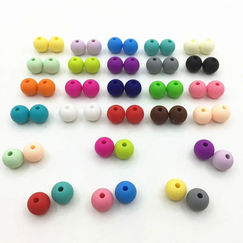 1000 шт Силиконовые beads10 мм Круглый кремнезем бисер смешанный цвет BPA бесплатно