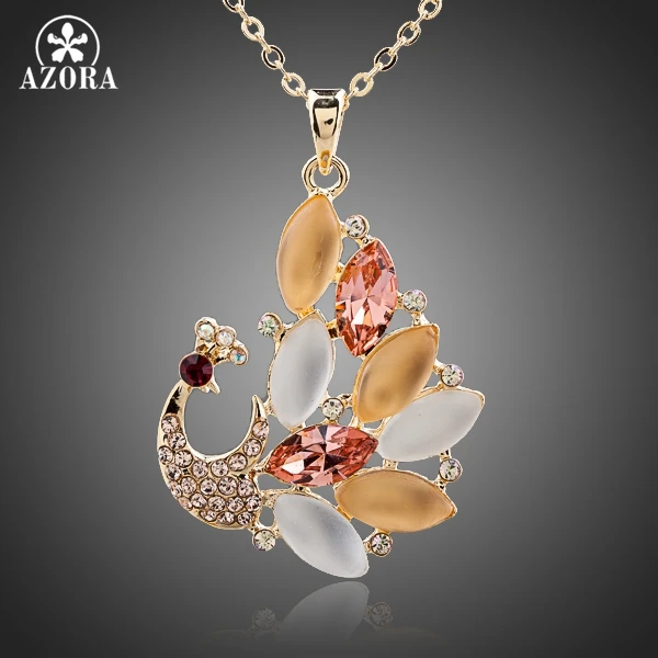 Ожерелье с австрийским кристаллом Stellux TN0122 от AZORA|crystal pendant necklace|necklace apendant necklace |