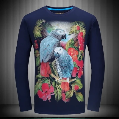 Лидер продаж 2017 Мужская Осенняя футболка с длинным рукавом женская трендовая