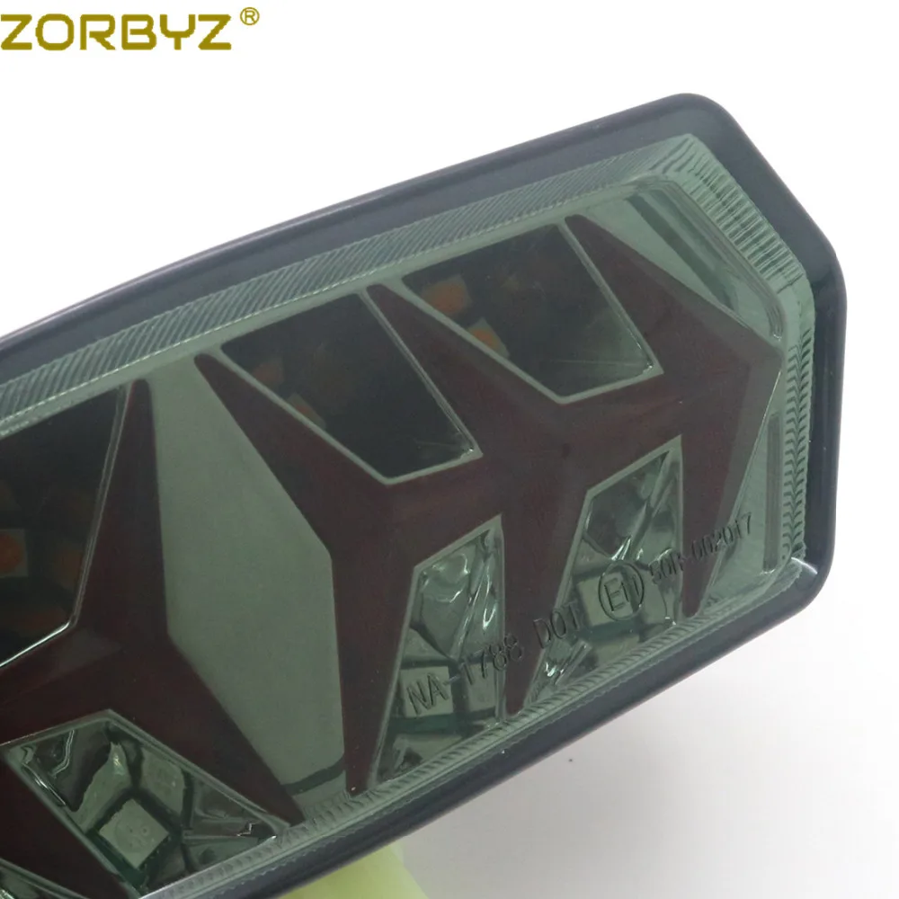 ZORBYZ мотоциклетный дымчатый светодиодный задний стоп сигнальный светильник для