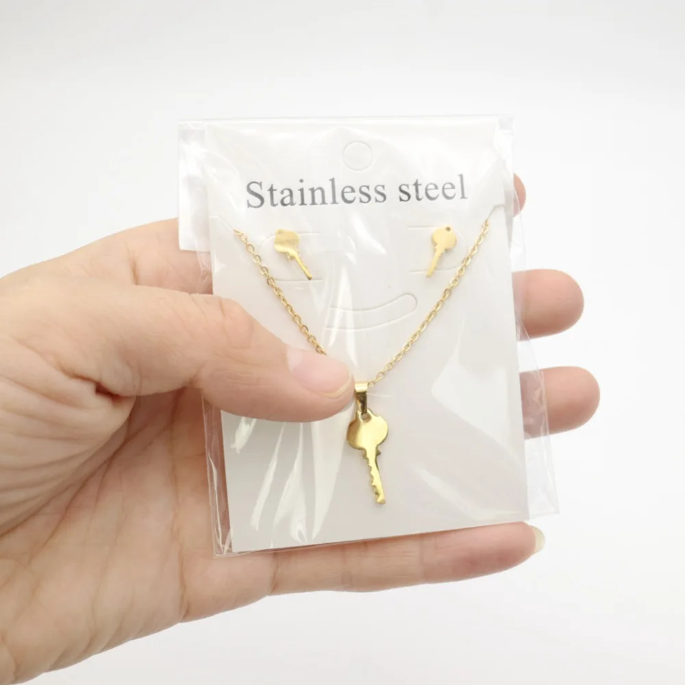 Женский ювелирный комплект из колье и серёг нержавеющей стали|necklace with earrings|jewelry