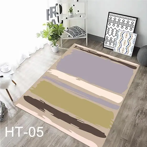 HT-05 RULDGEE, простой ковер в скандинавском стиле, 3D ковер с принтом, для спальни, офиса, Хрустальный бархатный коврик, журнальный столик для гостиной, коврик - Color: HT-05