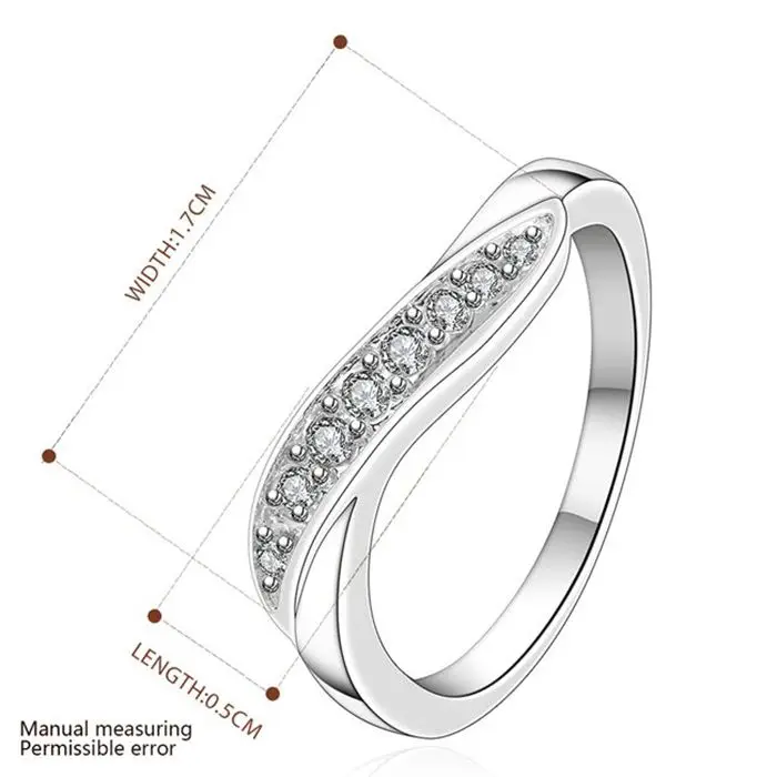 Бесплатная доставка 925 ювелирные изделия покрытые серебром кольцо модное