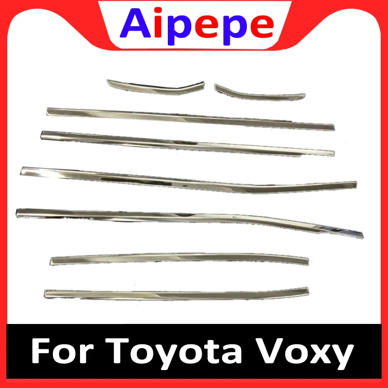 

Stainless Steel Car Window Trim Strips Outer Decoration Refit 8pcs for Toyota NOAH/VOXY 2014-2017 Window Lower Sill Trim