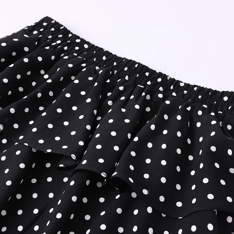 

Fashion Women Tiered Skirts Plus Size 10XL 8XL 6XL 4XL Dot Print Long Skirt Elastic High Waist Tutu Skirt