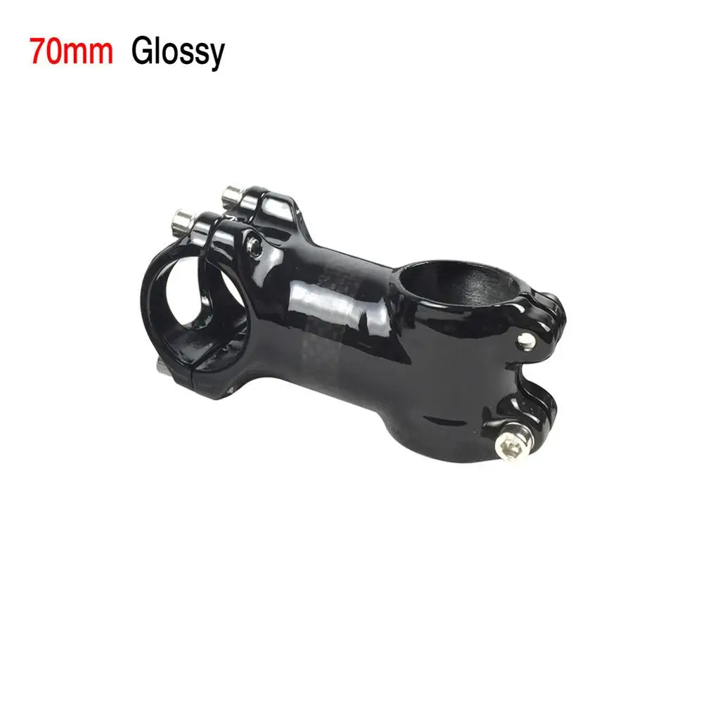 Glossy 70mm Smileteam Алюминий углерода Велосипедный вынос руля 31.8 мм 6 градусов MTB дорожный велосипед Руль управления для мотоциклов стволовых 3 К углерода горный велосипед стебли Запчасти для велосипедов - Цвет: Glossy 70mm