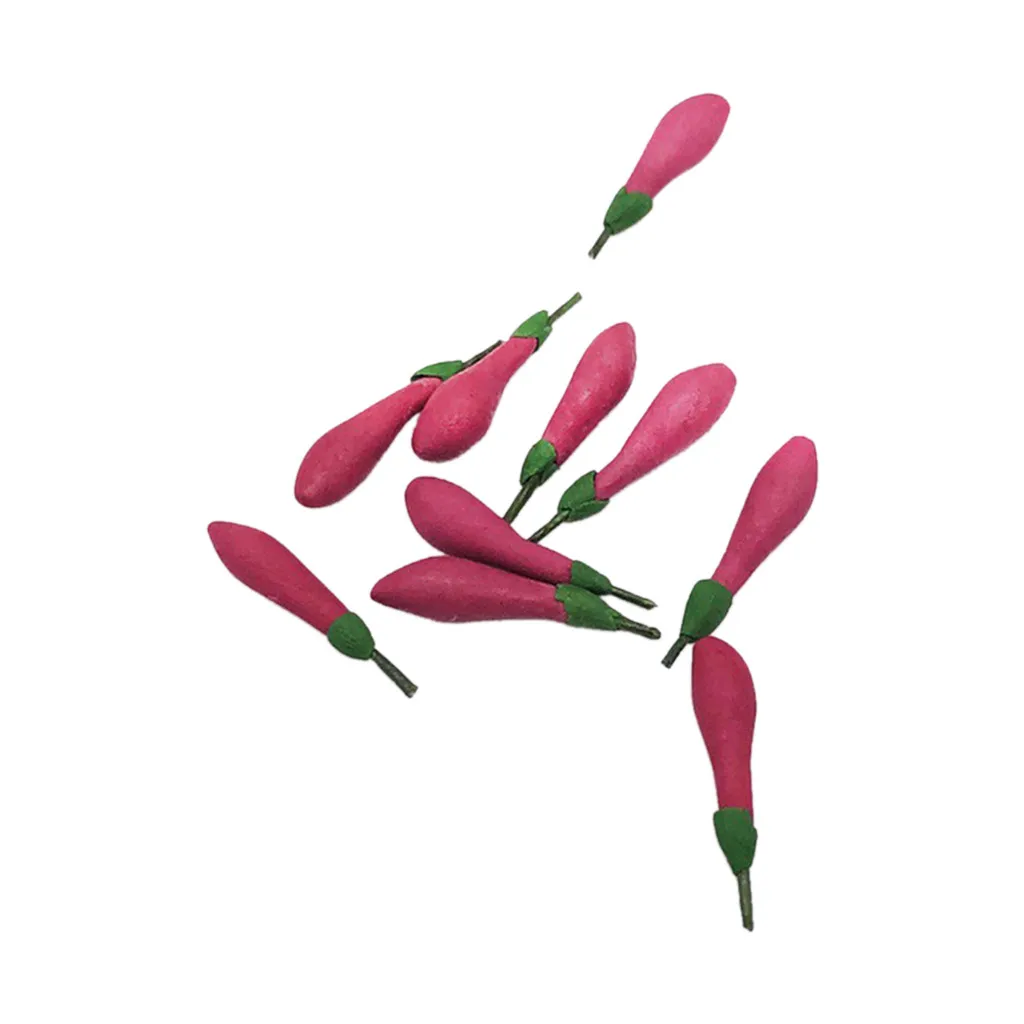 Eggplant 10 шт. искусственные Миниатюрные овощи фрукты игровой кукольный домик игрушка декоративное ремесло Kawaii DIY огурец аксессуары - Цвет: Eggplant