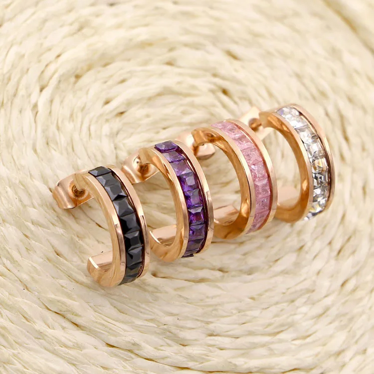 Женские серьги-гвоздики Martick классические серьги из нержавеющей стали 316L с