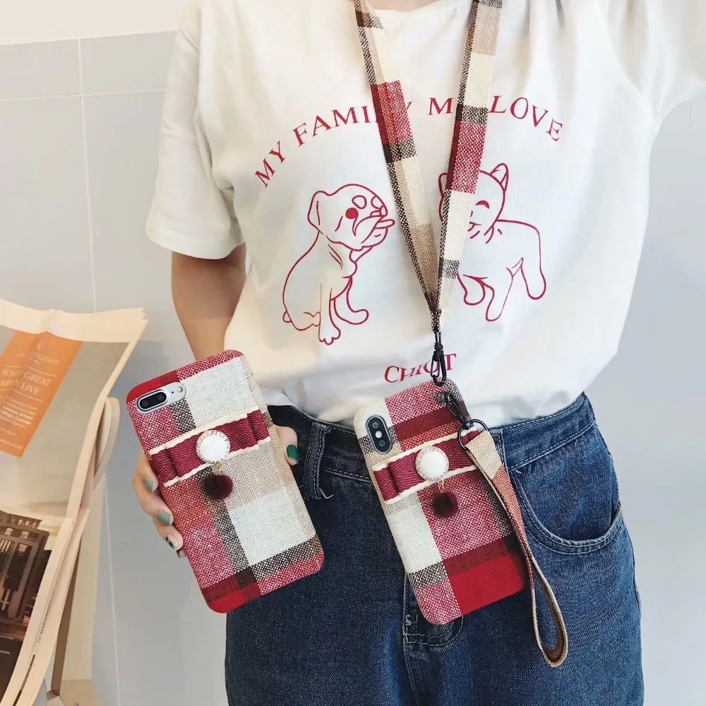 Клетчатая фланелевая Фабричный горный хрусталь чехол для телефона iPhone XS MAX XR Apple X