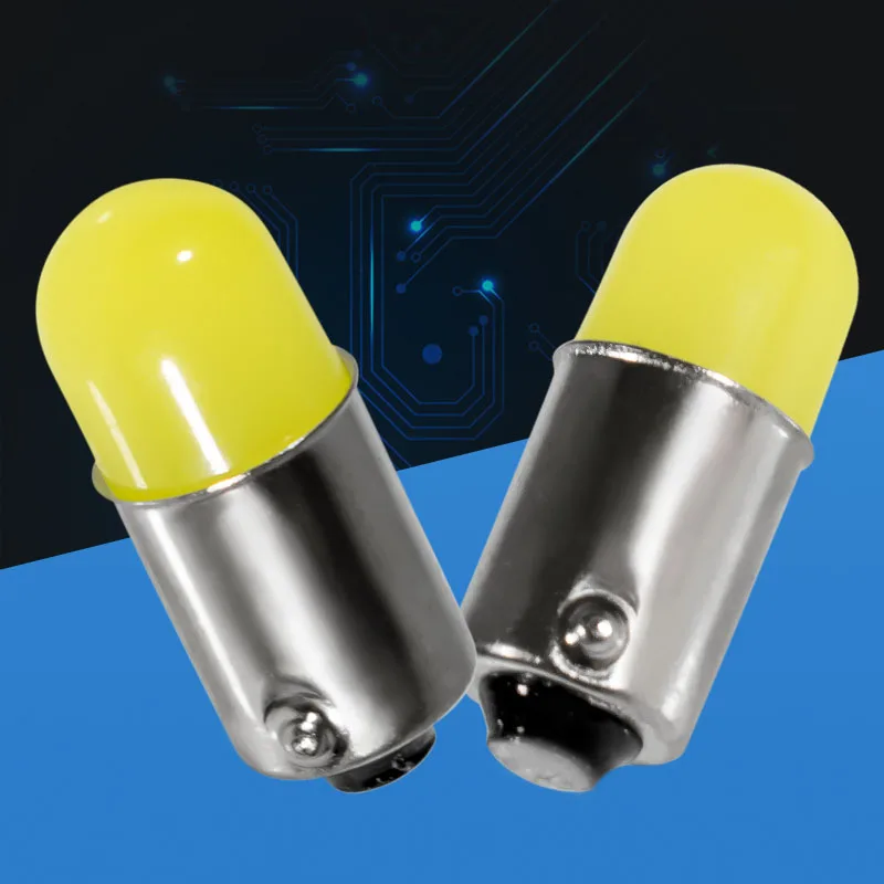 50 шт. высокое качество T4W BA9S 363 Круглый 3D COB Светодиодный фонарь для салона