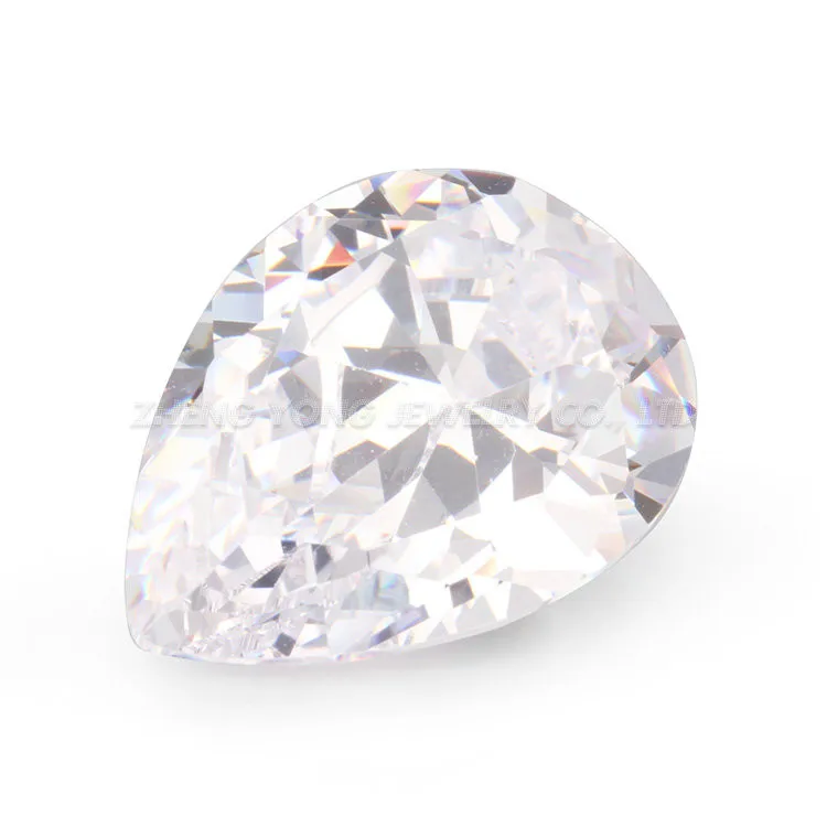 3*4 мм ~ 13*18 5А огранка в виде груши CZ Stone искусственные камни 50 шт. лоте форме белый