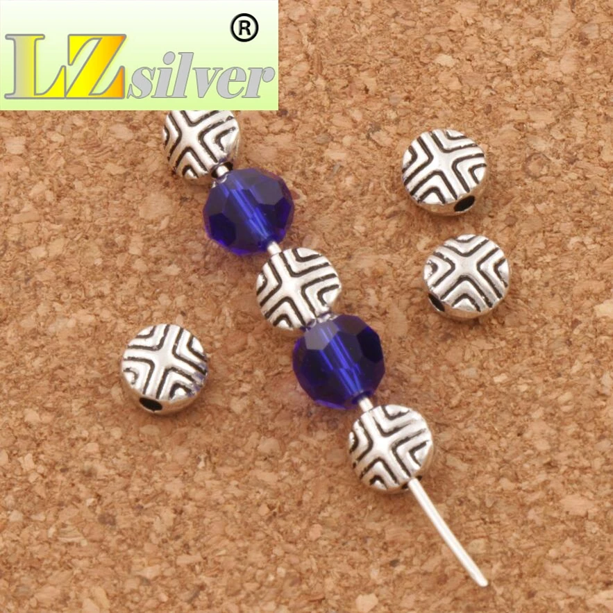 Крест изогнутая под залог Стиль круглые бусины разделители для ювелирных