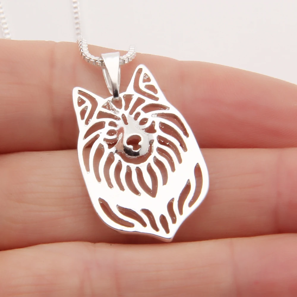 

1pcs Icelandic Sheepdog Necklace 3D Cut Out Puppy Dog Lover Pendant Memorial Necklaces & Pendants Christmas Gift 2008 Lead Free