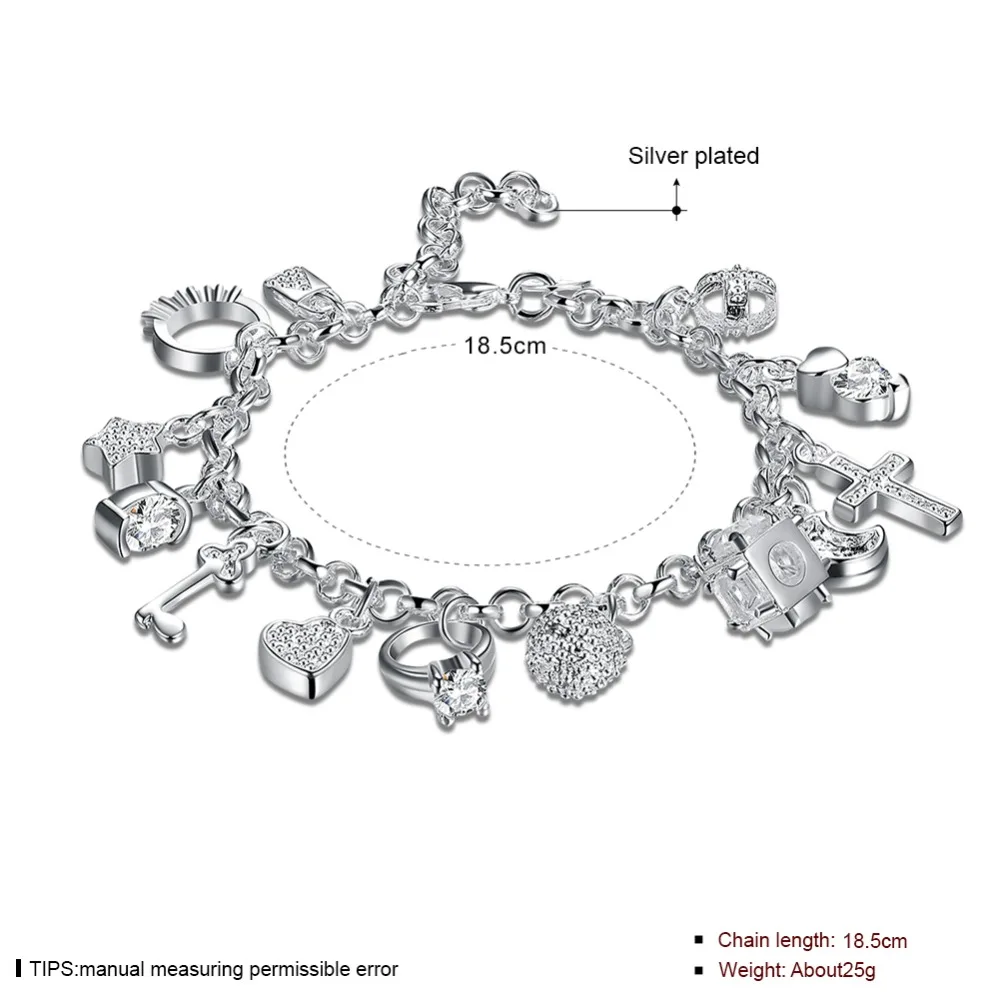 Free Shipping M925 Silver color Jewelry Bracelets Fashion 13 Fashionable Bangles High Quality Wholesale H144 | Украшения и