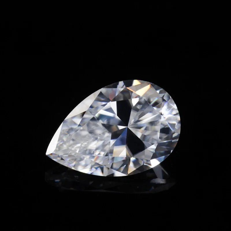 

Test positive 3x5~8x10mm Pear shape E moissanites loose stone for engagement ring bead for jewelry making White Stone