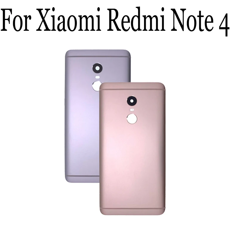 

Новинка 100%, задняя крышка батарейного отсека для Xiaomi Redmi Note 4, задняя крышка батарейного отсека RedmiNote4, запасные части, чехлы