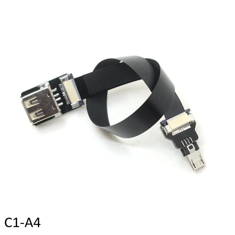 A4-C1 FPV монитор Стандартный usb type-C Супер Плоский гибкий FPC зарядный кабель USB 2,0 Женский USB-C Micro USB ленточный OTG кабель AV выход - Цвет: A4-C1