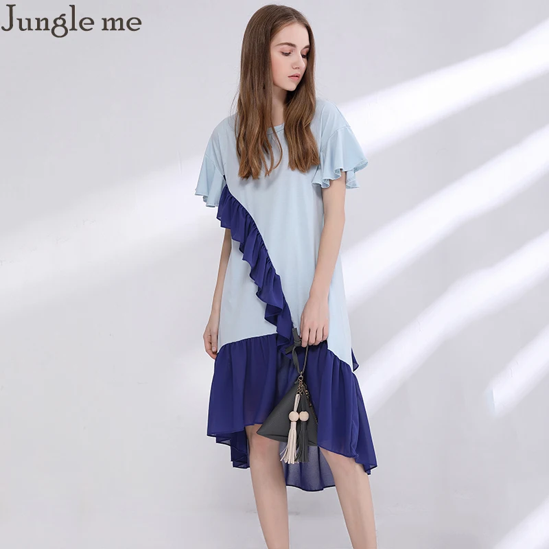 Dressmap Для женщин жабо плиссированное платье свободно рябить рукав повседневные