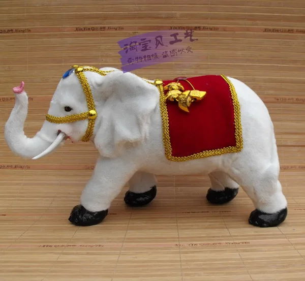Игрушка элепант на удачу, из полиэтилена, белый слон, кукла, подарок, около 33x12x20 см, 1434