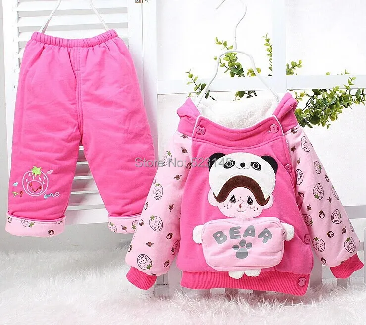 Girl's suit 2015new fashion children spring autumn winter cotton warm coat outerwear for Girls' Hot sale Pink mei red | Мать и