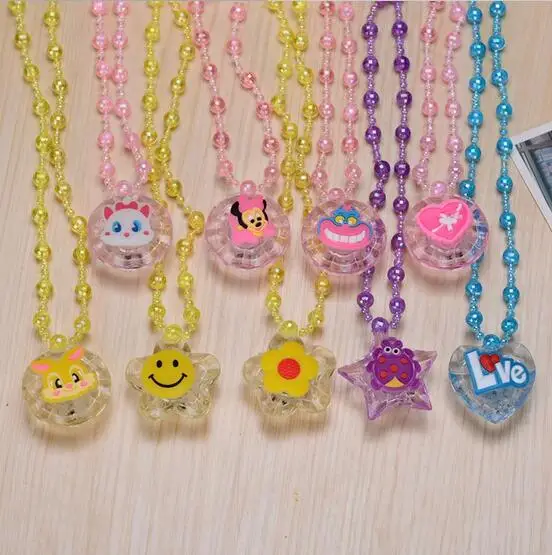 Рождественская игрушка мигающее ожерелье мягкие резиновые светодиодные игрушки