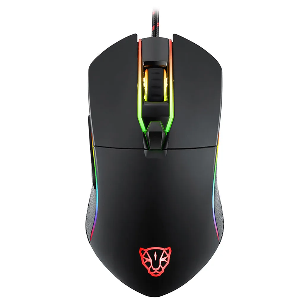 Профессиональная Проводная игровая мышь 5500 dpi Silent Mause 7 кнопок кабель USB