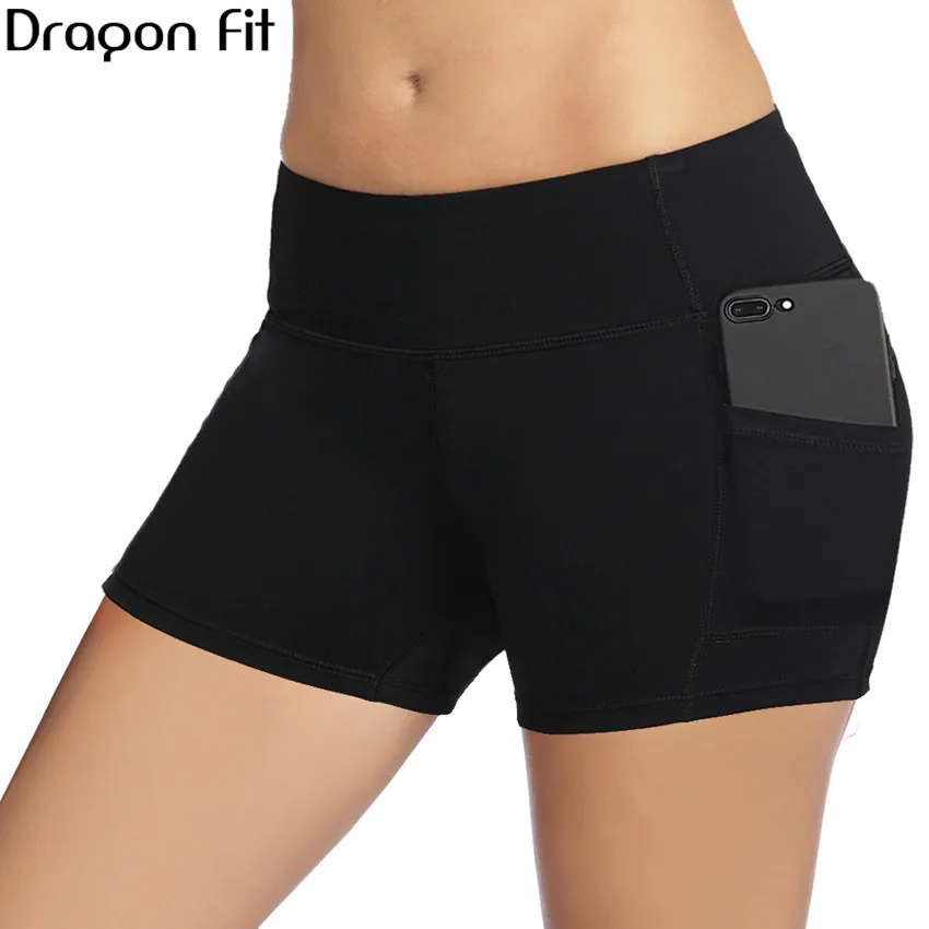 Шорты Dragon Fit женские спортивные быстросохнущие тренировочные с эластичным