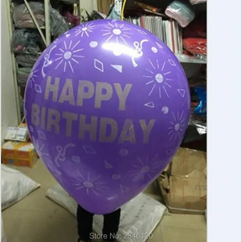 Большие латексные круглые шарики 27 дюймов Разноцветные 10 шт. с принтом Свадебные