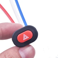 motorcycle switch hazard light switch button double flash warning emergency lamp signal flasher with 3 wires built in lock