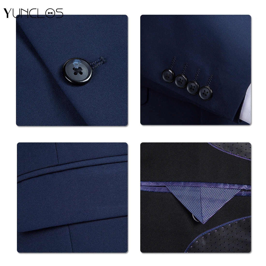 YUNCLOS формальный деловой мужской костюм куртка весна две пуговицы сплошной цвет