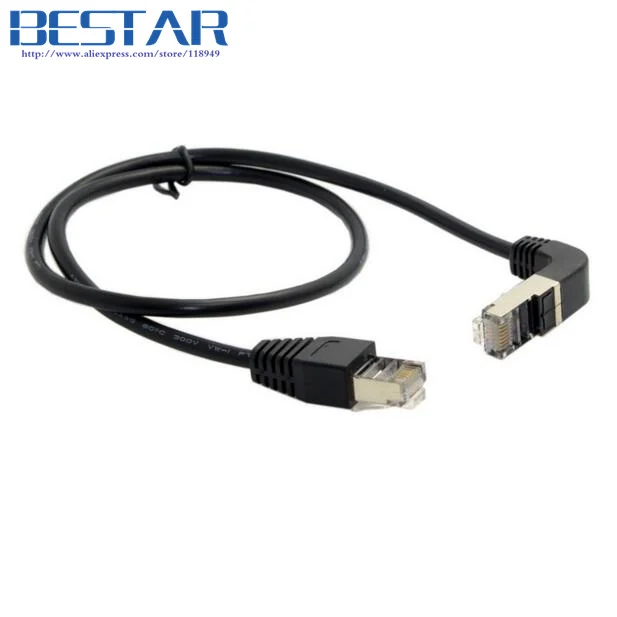Прямой сетевой кабель 0 5 м 1 2 3 угловой Cat5e 8P8C STP Cat 5e RJ45 Lan Ethernet 90D 50 см|patch cord|rj45 lanlan